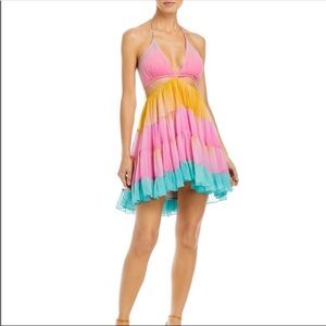 ROCOCO SAND Mini Summer Dress Tiered Pastel Mini